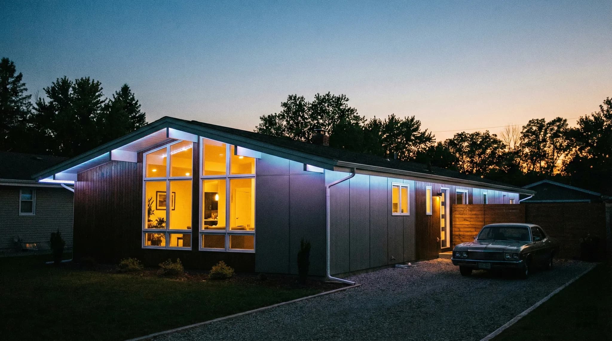 Permanent exterior lighting in El Dorado Hills