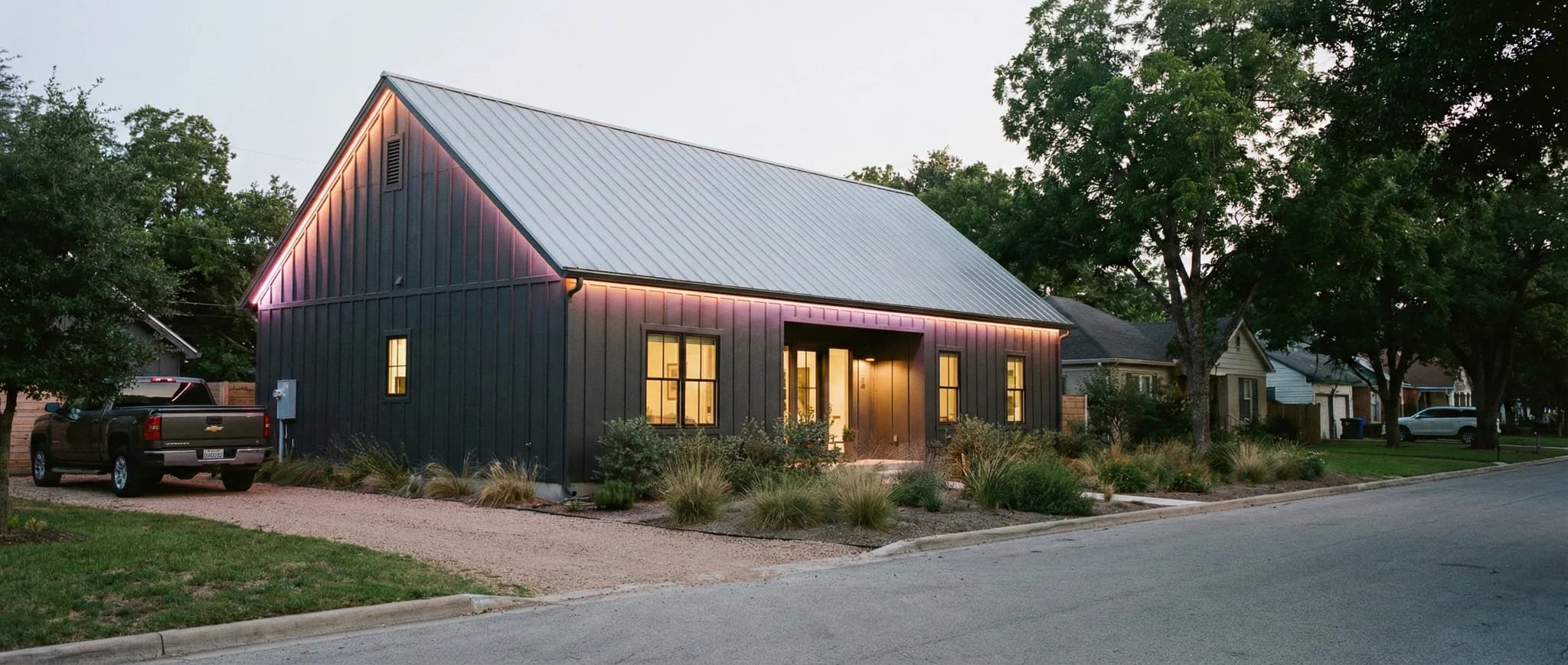 Beautiful home with permanent LED lighting