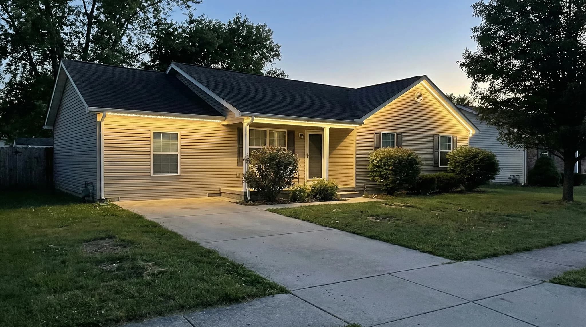 Permanent exterior lighting in Auburn