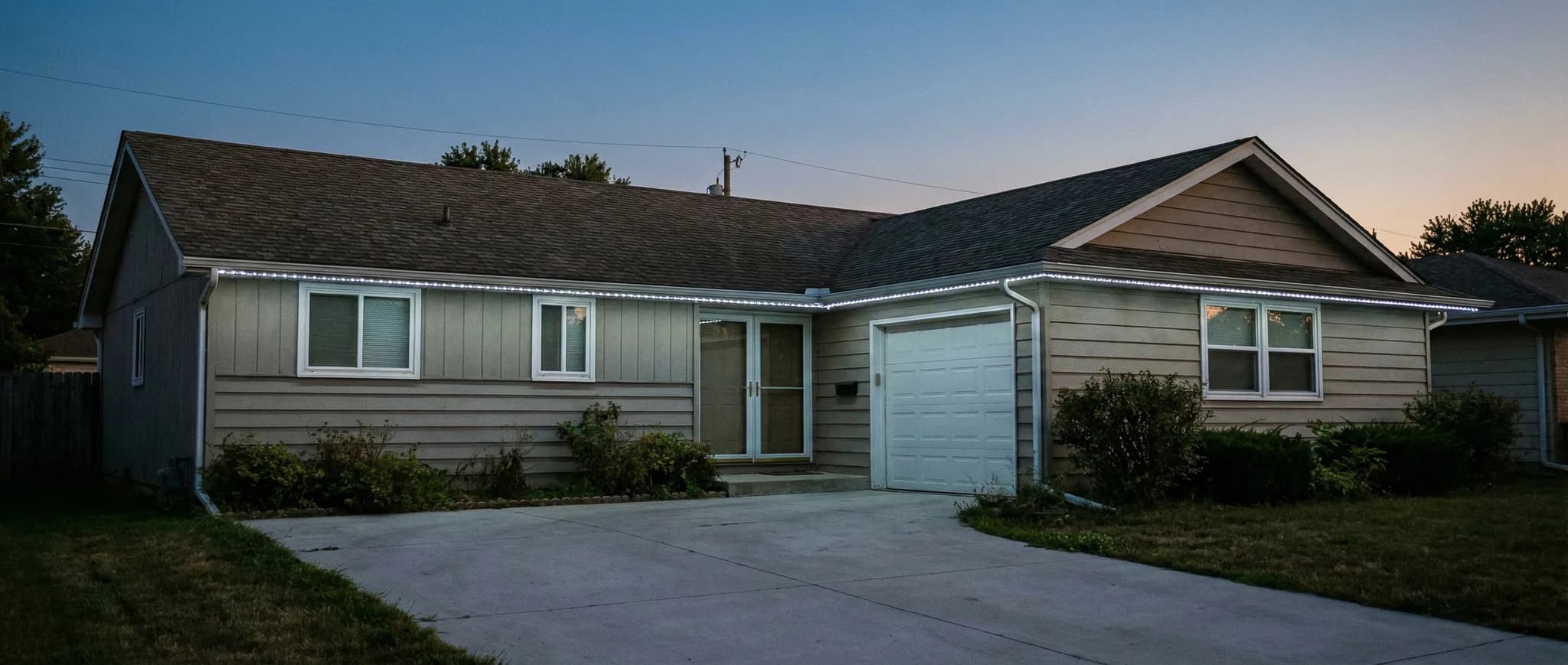 Permanent exterior lighting in West Sacramento